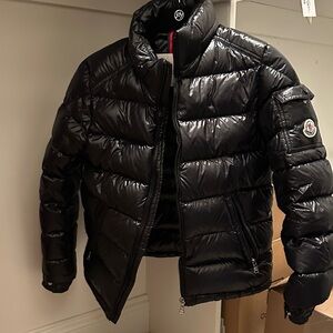 Moncler Shiny Black Puffer Jacket for Men